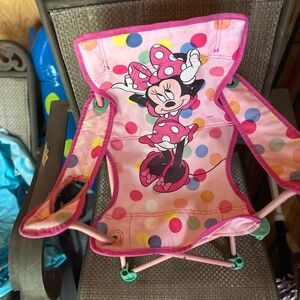 Disney Minnie Mouse Polka Dot Folding Chair - Pink and Multicolor